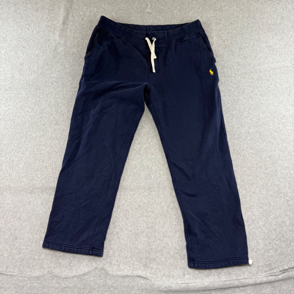 Polo Ralph Lauren Sweatpants Mens L Navy Blue Embroidered Pony Logo Drawstring